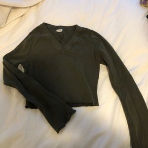 Garage long sleeve green sweater